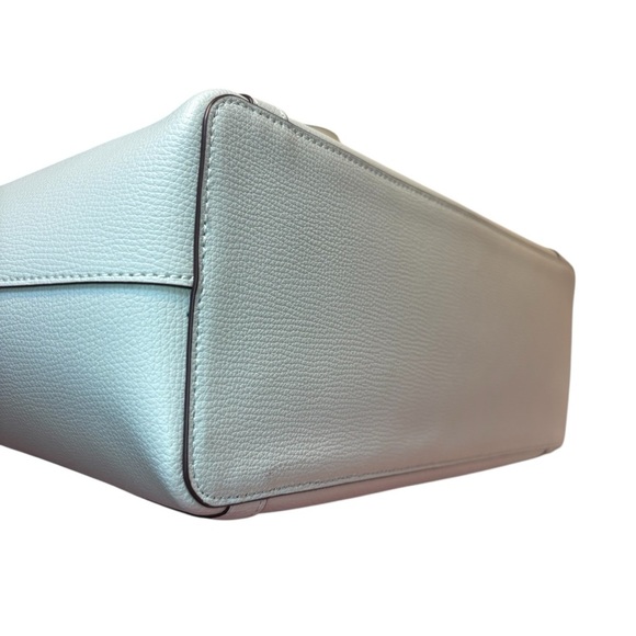 NWT ♠️ Kate Spade Cara Tote Bag Large Seawater Green Gold Hardware Grain Leather - Picture 6 of 16